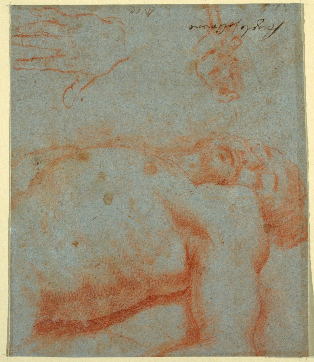 Rajz, Halott Krisztus, 17. század- 18. század eleje alkotó: Unknown artistUnknown artist
