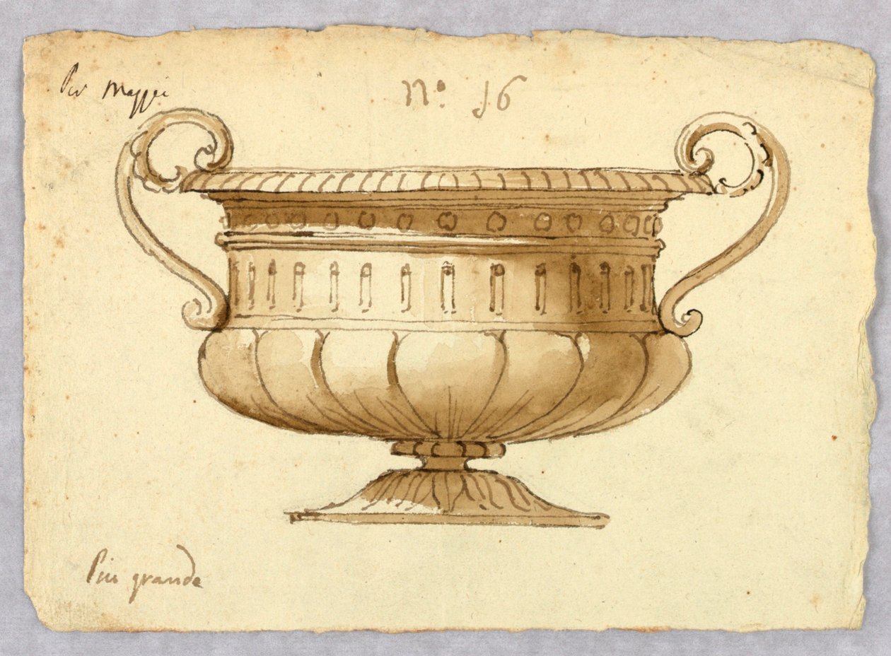Rajz, tál tervrajza, 1780-1820 alkotó: Unknown artistUnknown artist