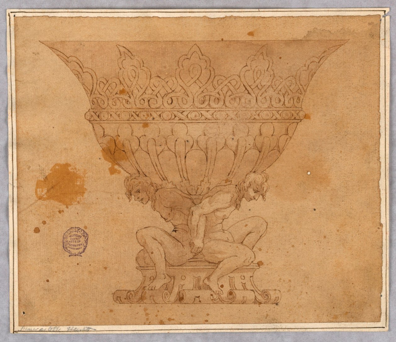 Rajz, tál tervrajza, 17-19. század alkotó: Unknown artistUnknown artist