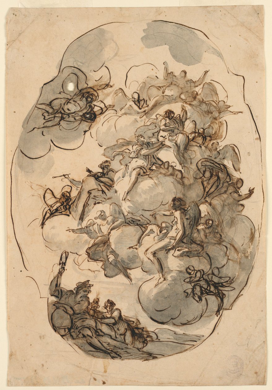 Rajz, mennyezeti terv, 17-19. század alkotó: Unknown artistUnknown artist