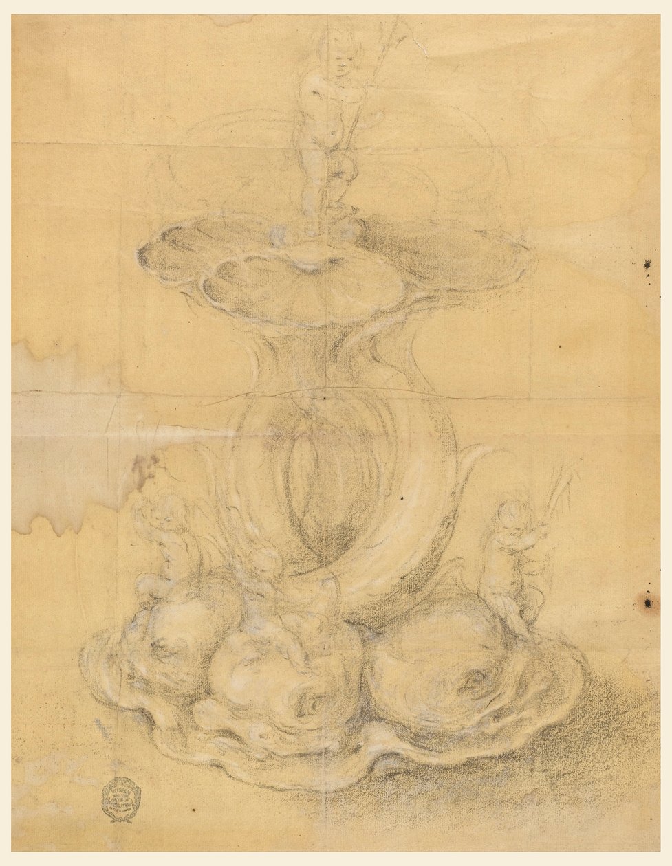 Rajz, terv egy asztaldíszhez, 1630-60 alkotó: Unknown artistUnknown artist
