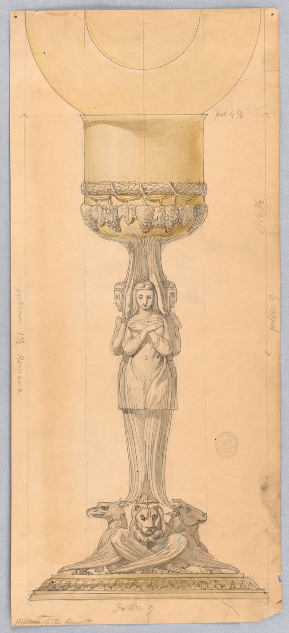 Rajz, kehelyterv, 1825-1850 alkotó: Unknown artistUnknown artist