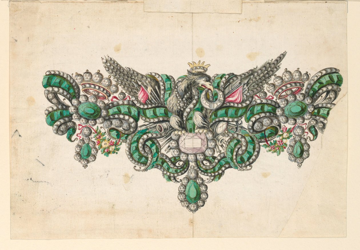 Rajz, Brosstervezet, 1740-50 alkotó: Unknown artistUnknown artist