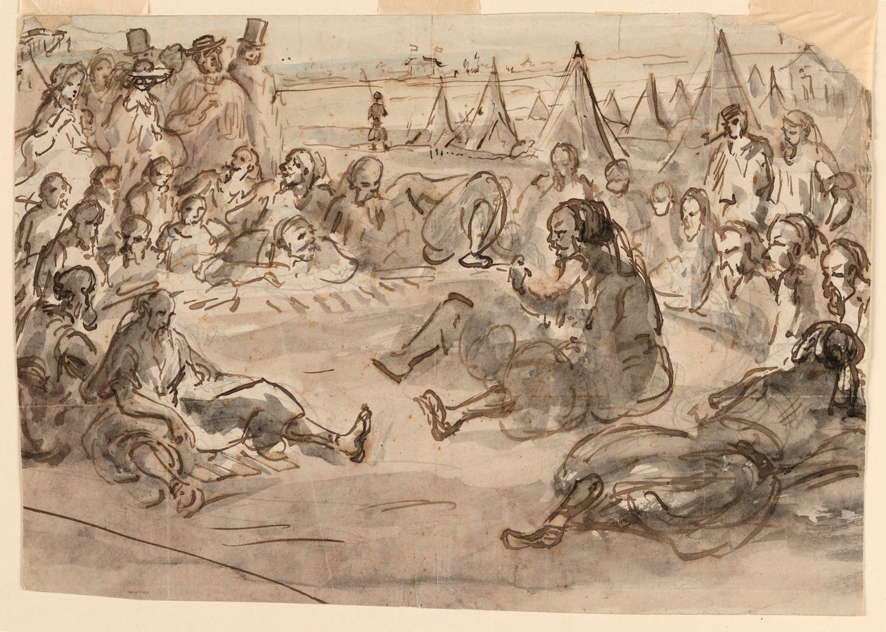 Rajz, Zouaves in the Camp of St. Maur, 1859 alkotó: Unknown artistUnknown artist