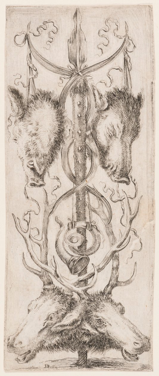 Nyomat, Ornamentika vagy groteszk (groteszk dísz), 1653 körül. alkotó: Unknown artistUnknown artist