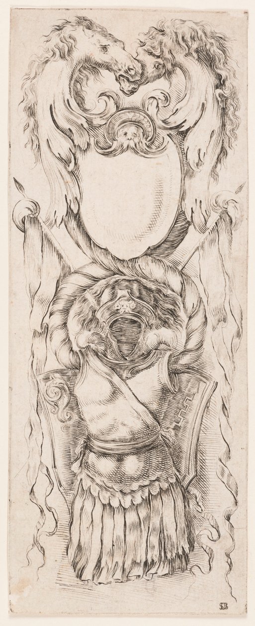 Nyomat, Ornamentika vagy groteszk (groteszk dísz), 1653 körül. alkotó: Unknown artistUnknown artist