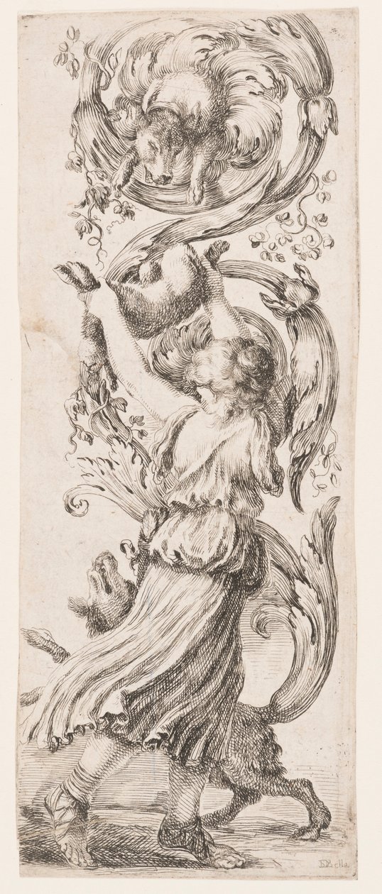 Nyomat, Ornamentika vagy groteszk (groteszk dísz), 1653 körül. alkotó: Unknown artistUnknown artist