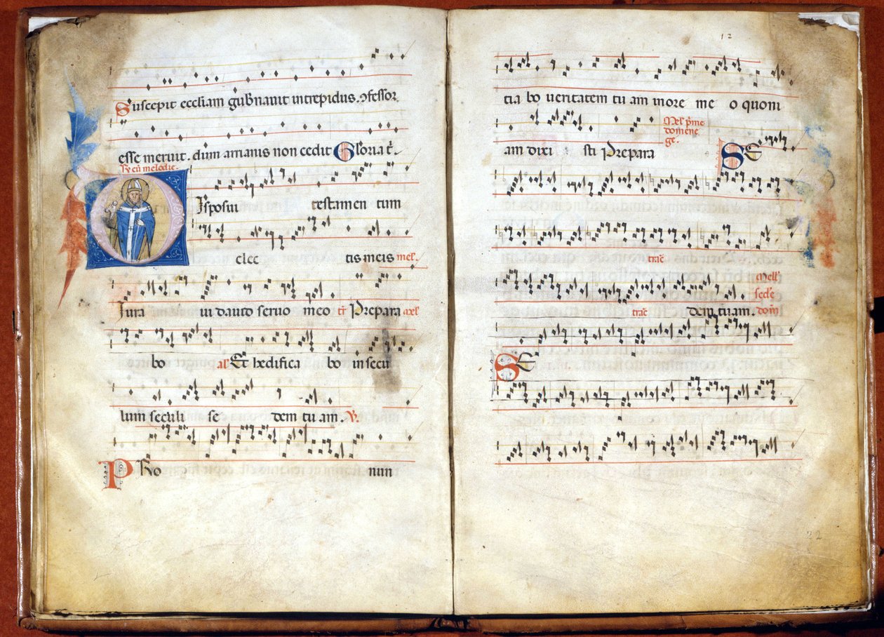 14. századi Ambrosianus liturgia misekönyve. A milánói Szent Ambrus káptalan archívuma alkotó: Unknown artist