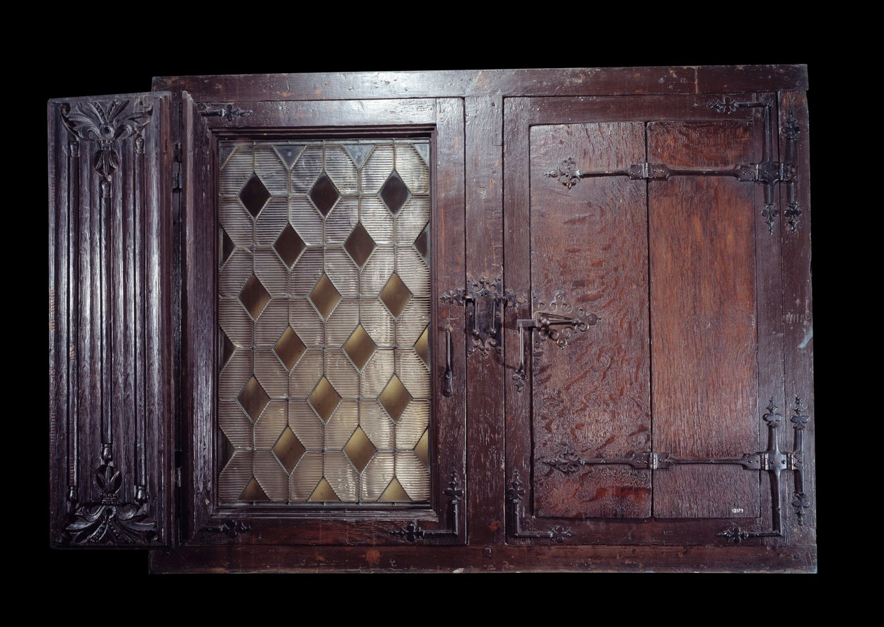 15. századi fa redőny ablak, Párizs, Musee De Cluny alkotó: Unknown artist