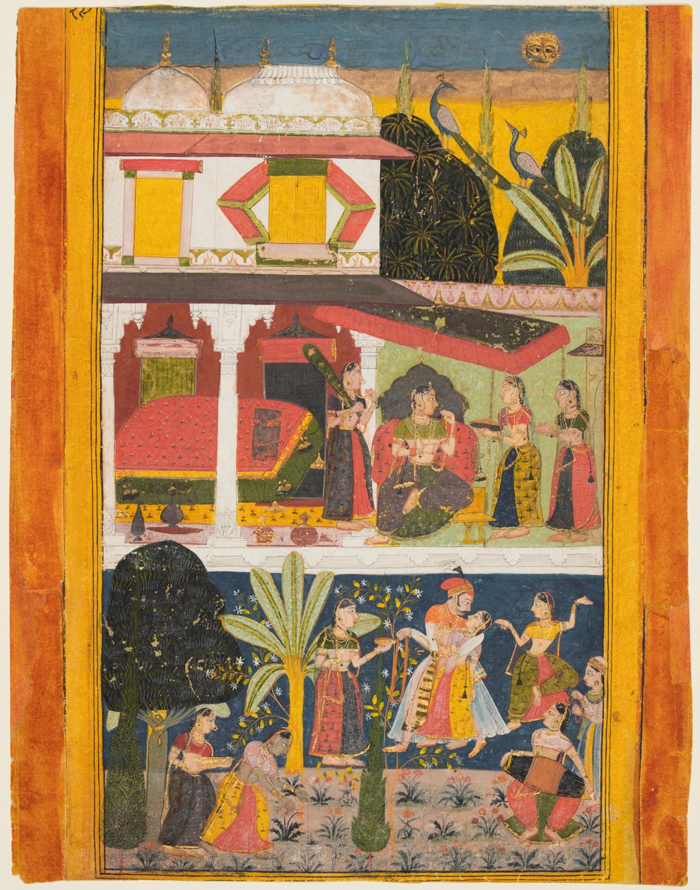 Egy hősnő és a párja: Malavi Ragini, egy Ragamalából alkotó: Unknown artist