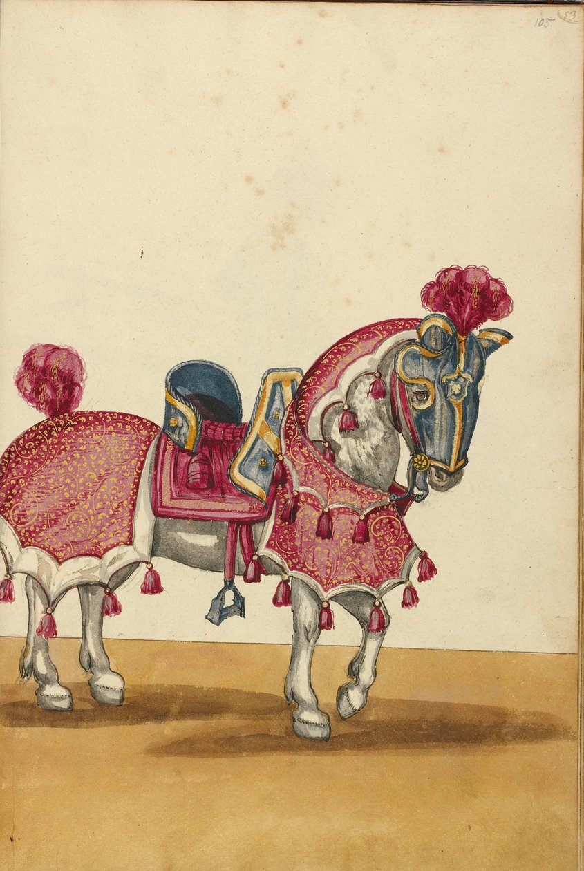 Egy ló páncélban alkotó: Unknown artist