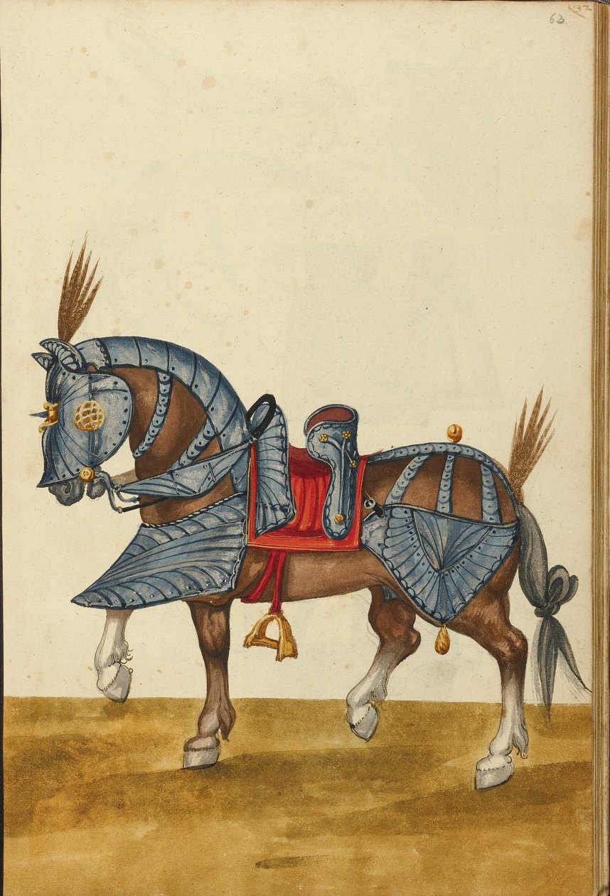 Egy ló páncélban alkotó: Unknown artist