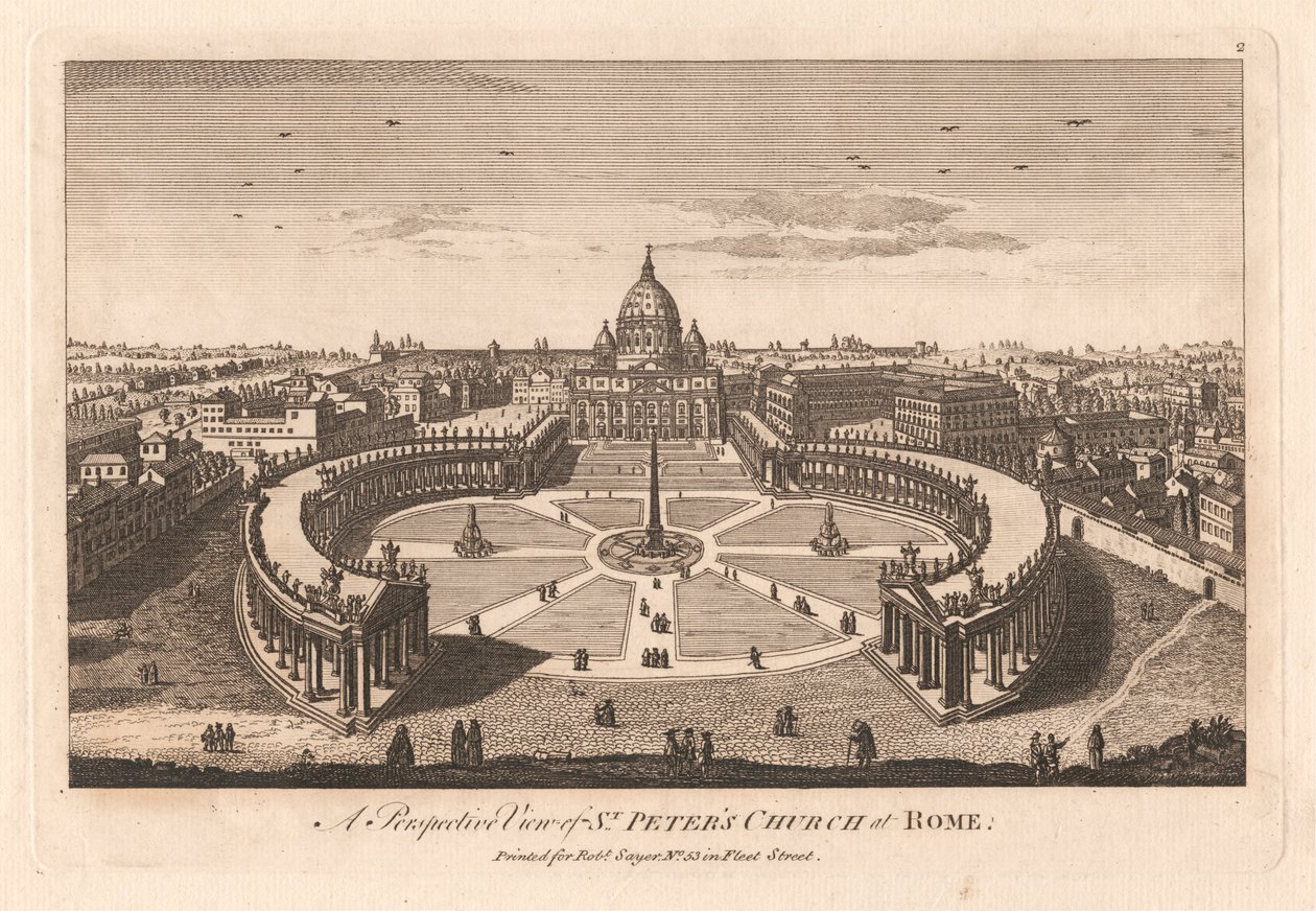 A római Szent Péter-templom perspektivikus képe alkotó: Unknown artist