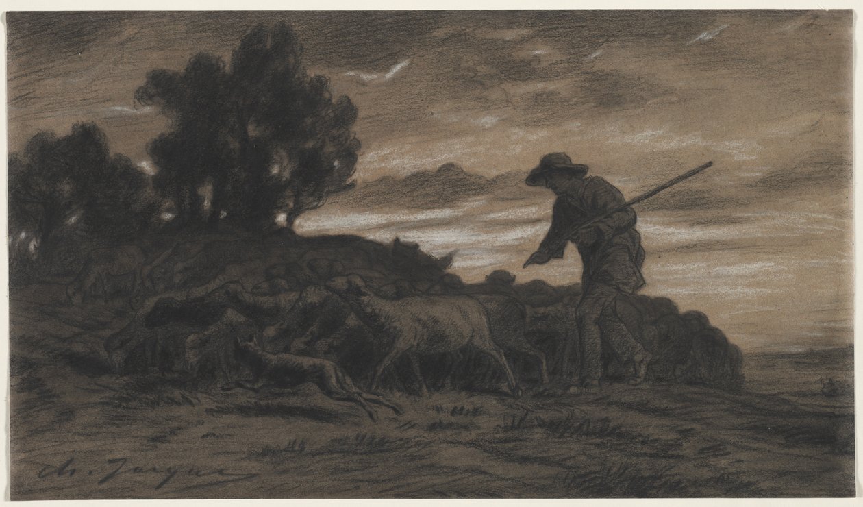Pásztor a nyájával alkotó: Unknown artist