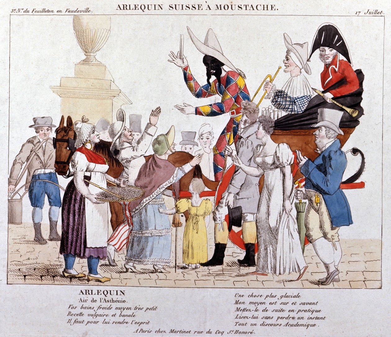 Bajuszos svájci harlekin. alkotó: Unknown artist