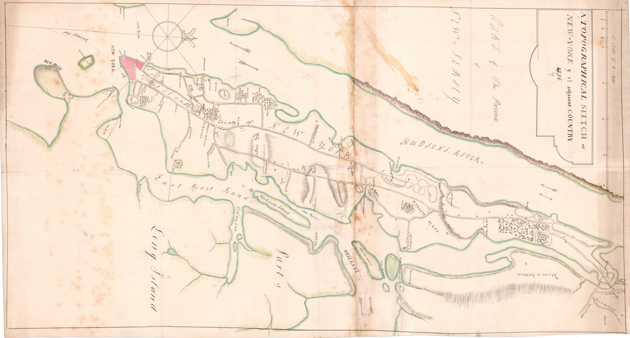 A Topographical Sketch of New York alkotó: Unknown artist