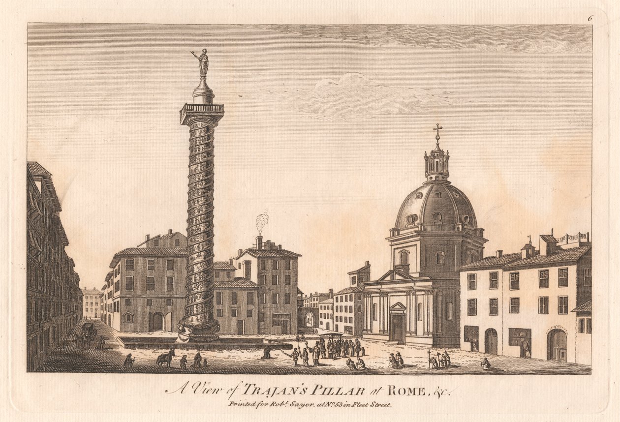 Traianus oszlopának kilátása Rómában stb. alkotó: Unknown artist