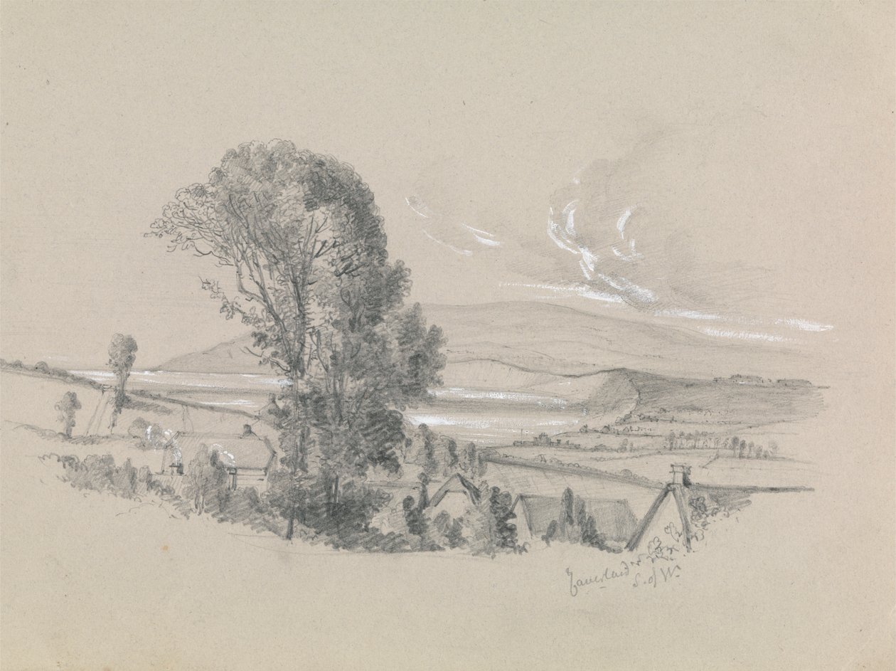 Kilátás Yaverlandre, Wight-szigetre alkotó: Unknown artist