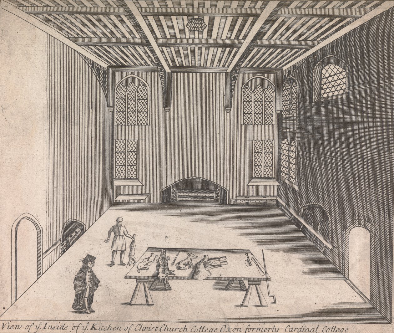 Kilátás a Krisztus konyhájába belülről Church College, Oxon, korábban Cardinal College; [nem számozott] (Első kötet) alkotó: Unknown artist