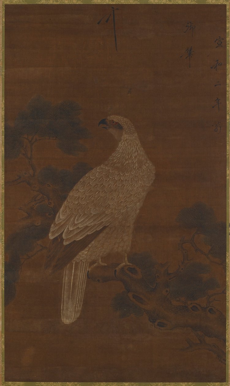 Fehér sas egy fenyőágon alkotó: Unknown artist