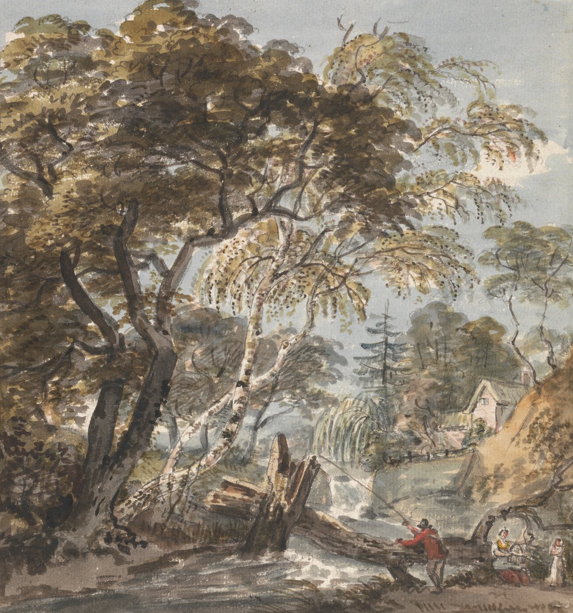 Egy fapatak horgász alkotó: Unknown artist