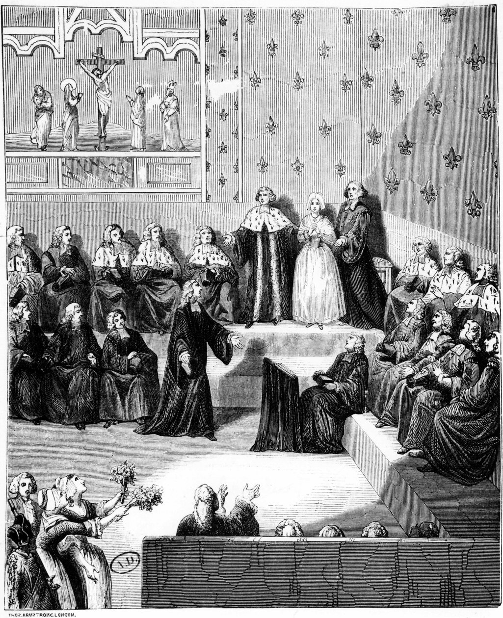 Bírósági tárgyalás. 18. század. alkotó: Unknown artist