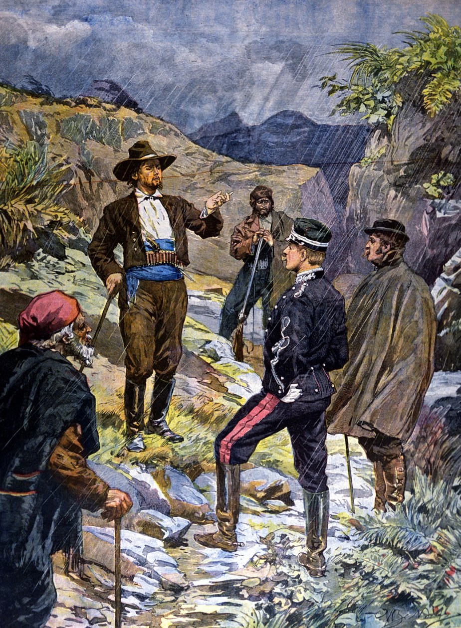 Egy csendőr, akit egy szardíniai dandár fogott be. 1899. alkotó: Unknown artist