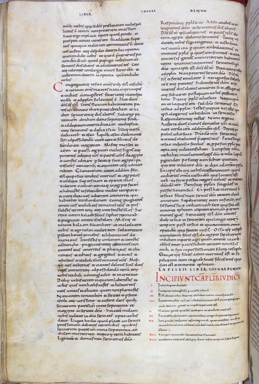 Egy oldal a 11. századi Bibliából alkotó: Unknown artist
