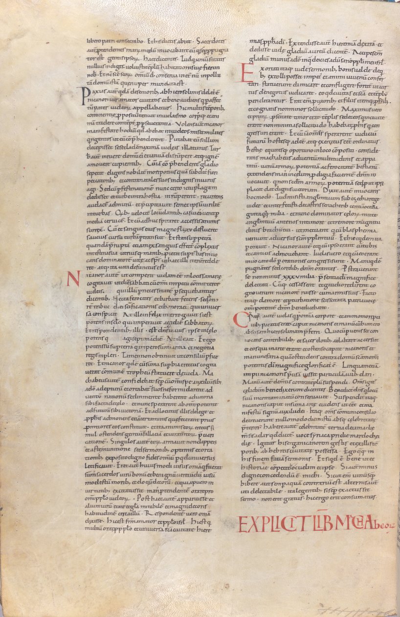 Egy oldal a 11. századi Bibliából alkotó: Unknown artist