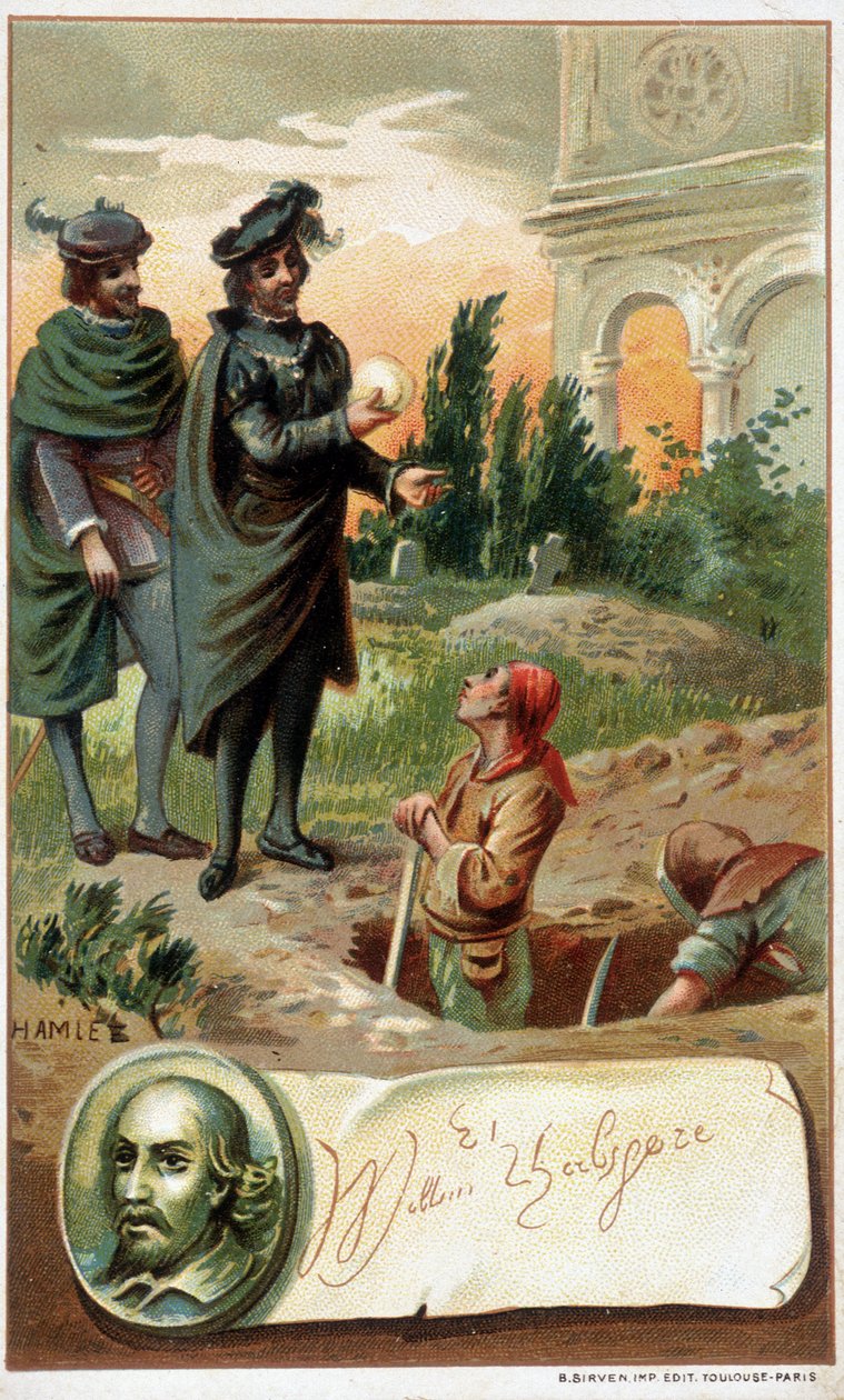William Shakespeare Hamletjének jelenete - chromo. század vége alkotó: Unknown artist