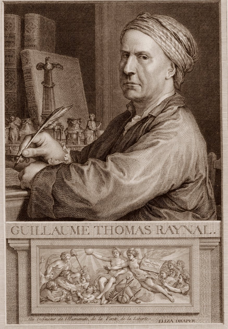 Guillaume Thomas Raynal apát (1713-1796) angol író metszet II. Charles-Nicolas Cochin nyomán - Guillaume Thomas Raynal (Guillaume-Thomas) metszet alkotó: Unknown artist