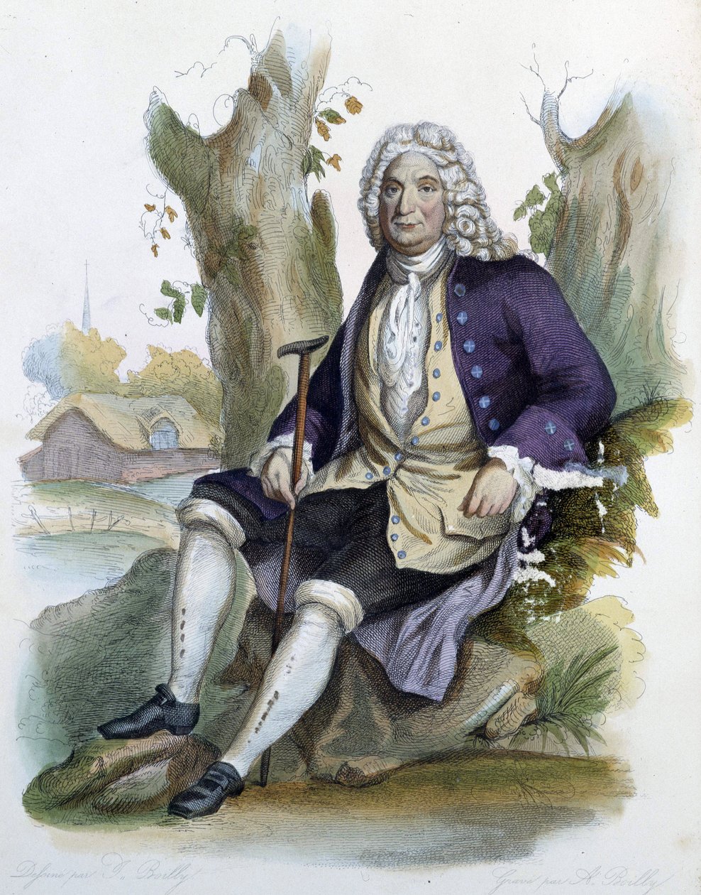 Alain Rene Lesage (Alain-Rene Le Sage) (1668-1747) – Ed. Mennechet, „A francia Plutarch” alkotó: Unknown artist