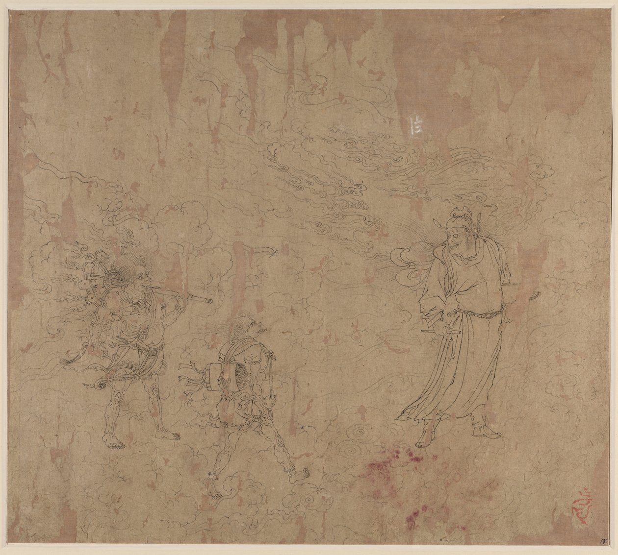 Album taoista és buddhista témákról: Daoista istenségek körmenete: 18. levél alkotó: Unknown artist