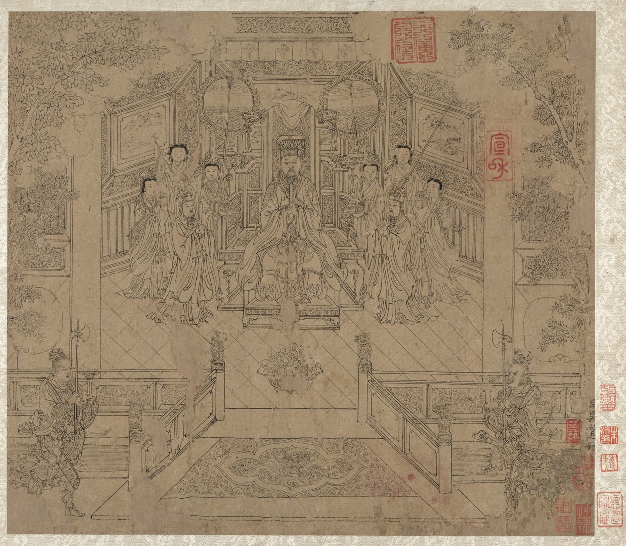 Taoista és buddhista témák albuma: Daoista istenségek körmenete: 1. levél alkotó: Unknown artist