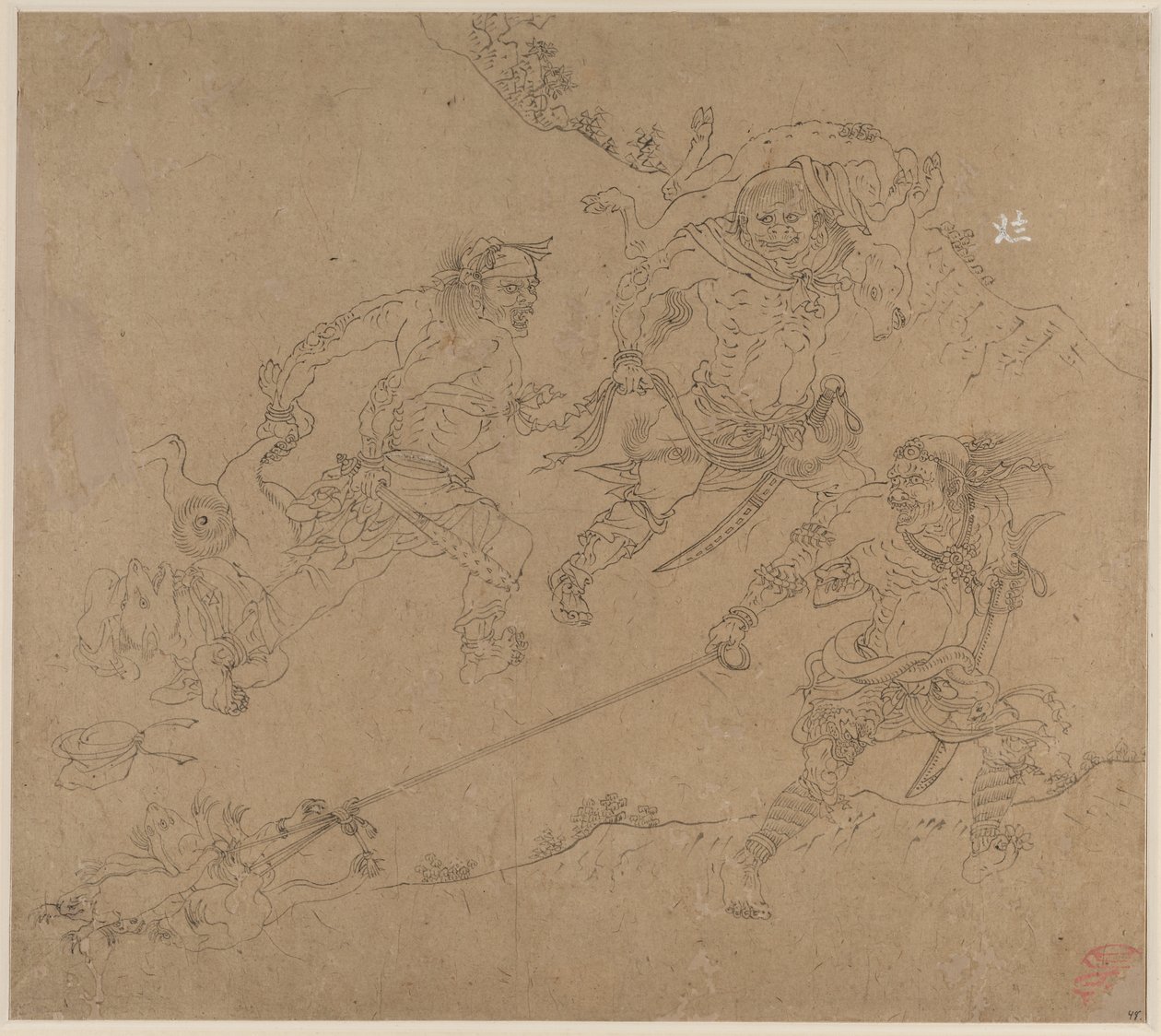 Album taoista és buddhista témákról: Kutasd a hegyet: Leaf 48 alkotó: Unknown artist