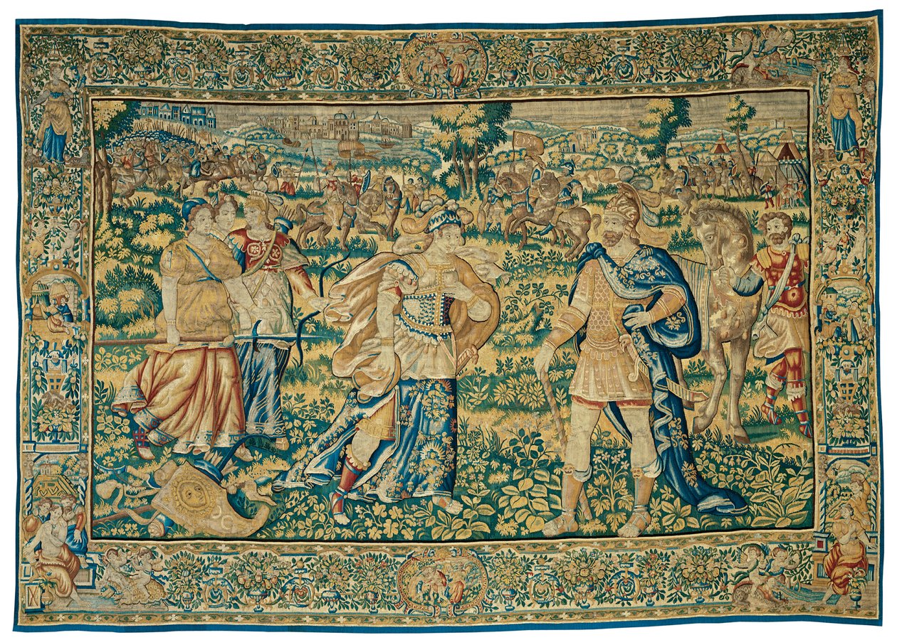 Alexander találkozik Thalestrisszel, az amazonok királynőjével, Nagy Sándor történetéből alkotó: Unknown artist