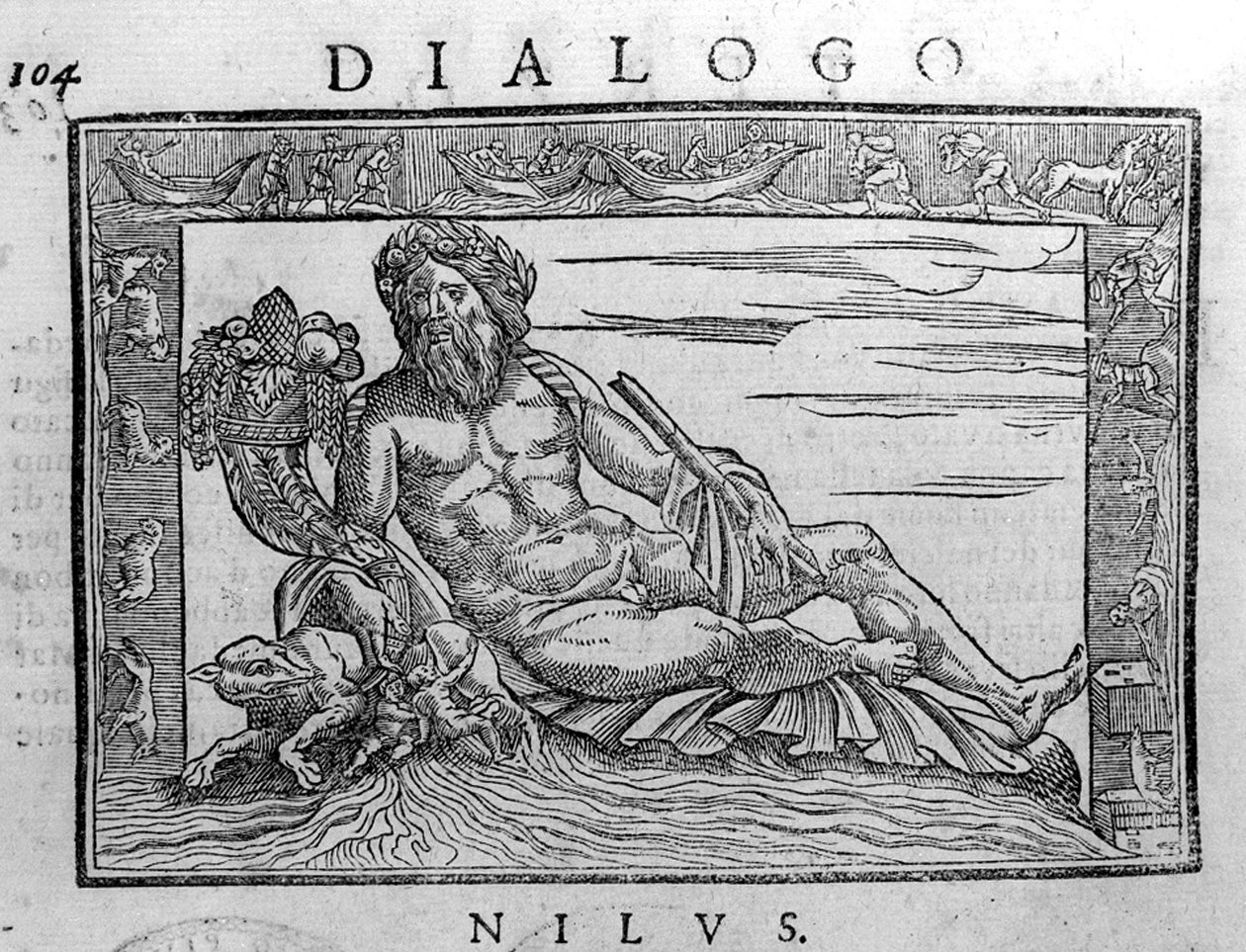 A Nílus allegóriája, 17. századi metszet. alkotó: Unknown artist