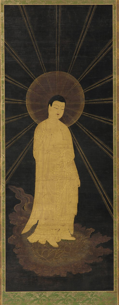 Amitabha (Amida) üdvözli a lelkeket a paradicsomban alkotó: Unknown artist