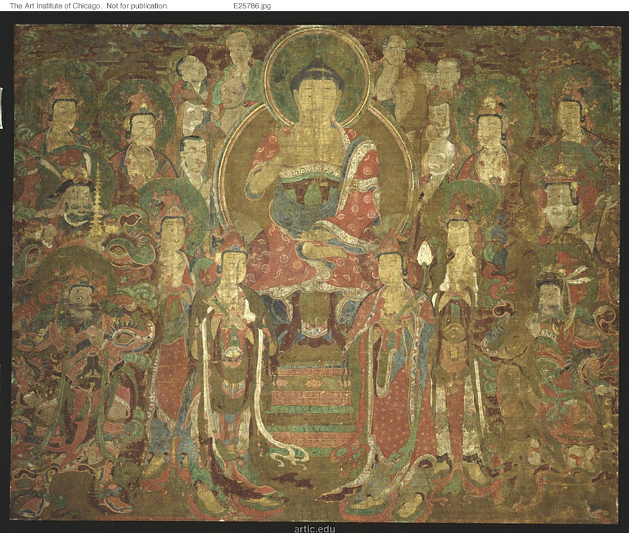 Amitabha Buddha a gyülekezettel 아미타불회도 alkotó: Unknown artist