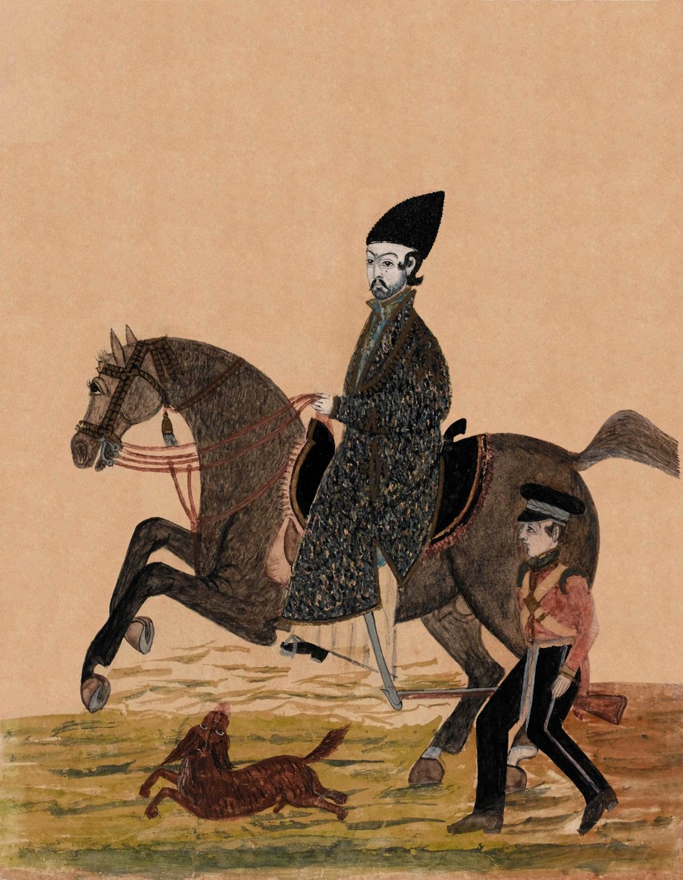 Egy afgán Sirdar [tiszt] és egy brit katona, 1841 körül (akvarell) alkotó: Unknown artist