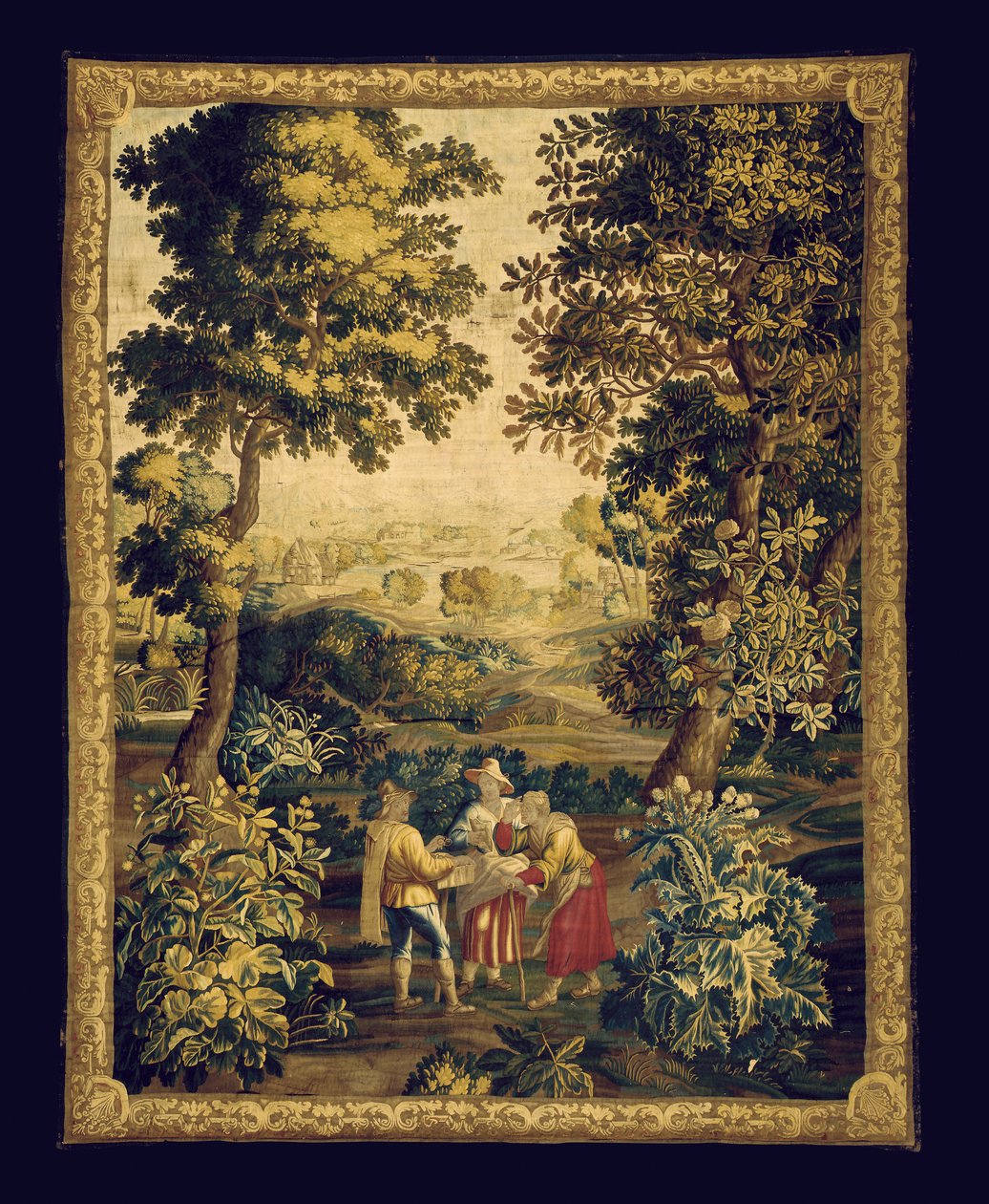 Egy Audenarde Teniers gobelin (textil) alkotó: Unknown artist