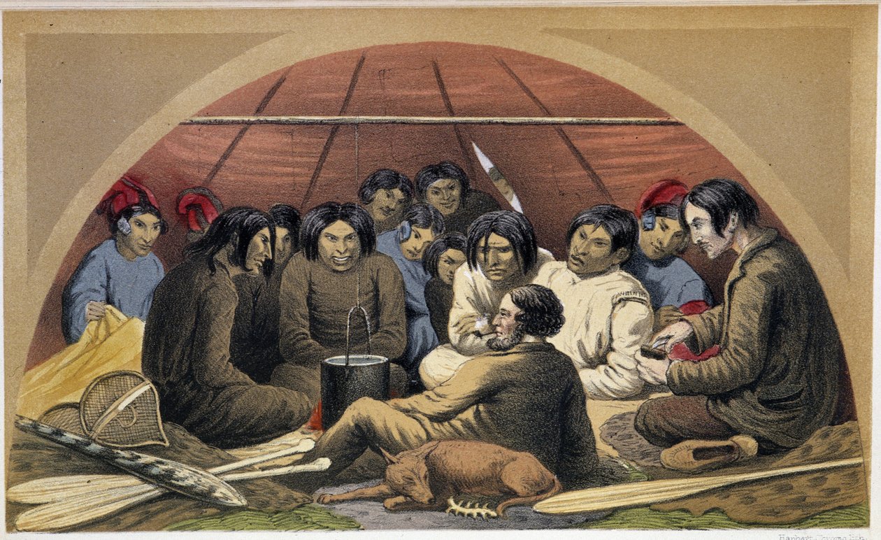 Indiai látogatás Otelnében a sátrában – Hind, London „A Labrador-félsziget felfedezése” című filmben alkotó: Unknown artist