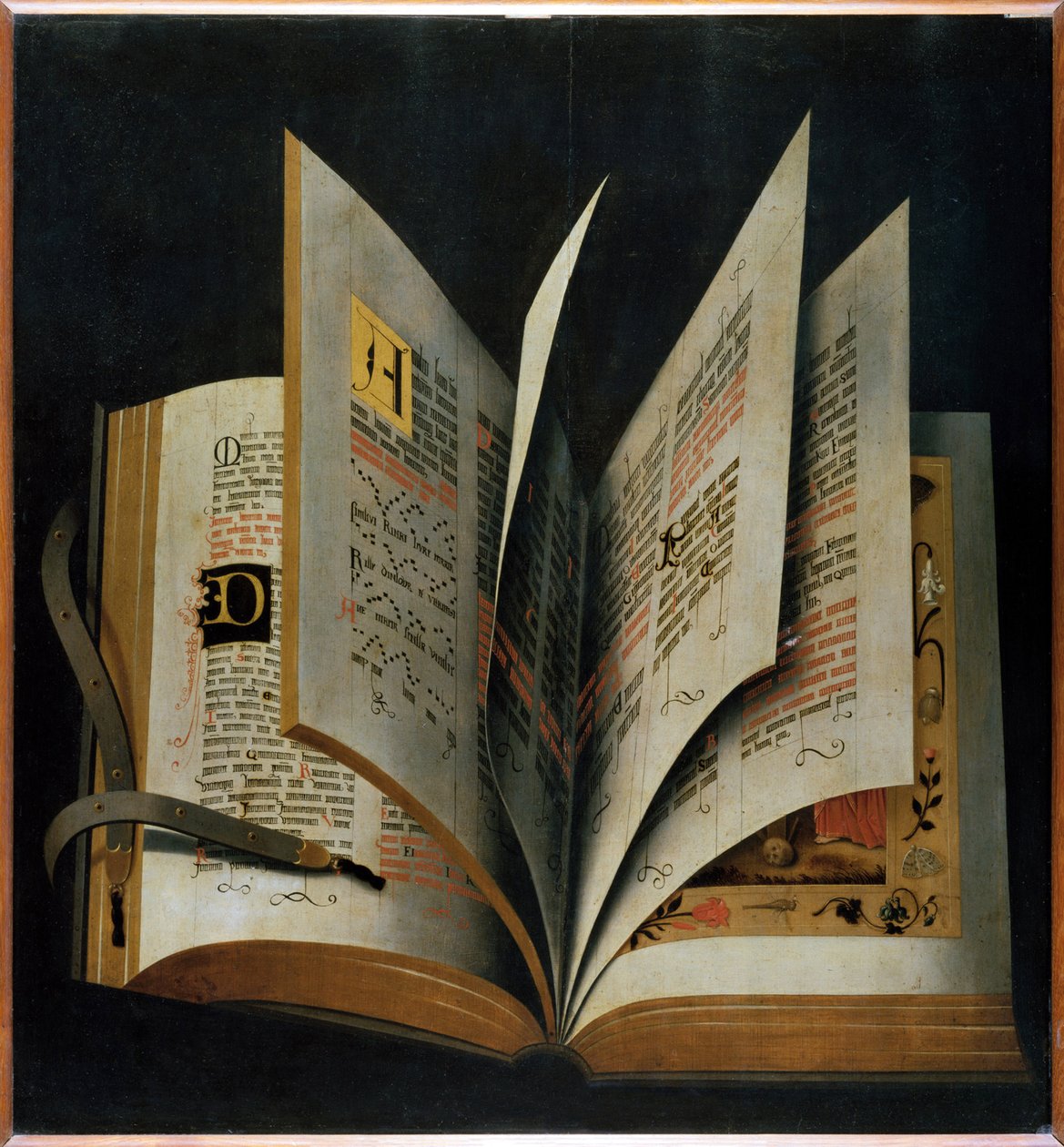 Felnyitott liturgikus könyv - Névtelen - 16. század eleje. - Olaj, fa - 70,2x65 - Galleria degli Uffizi, Firenze alkotó: Unknown artist
