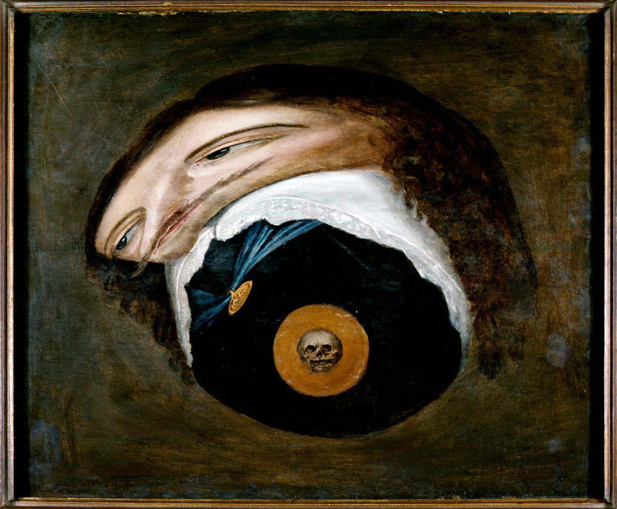 I. Károly anamorf portréja (olaj, tábla) alkotó: Unknown artist