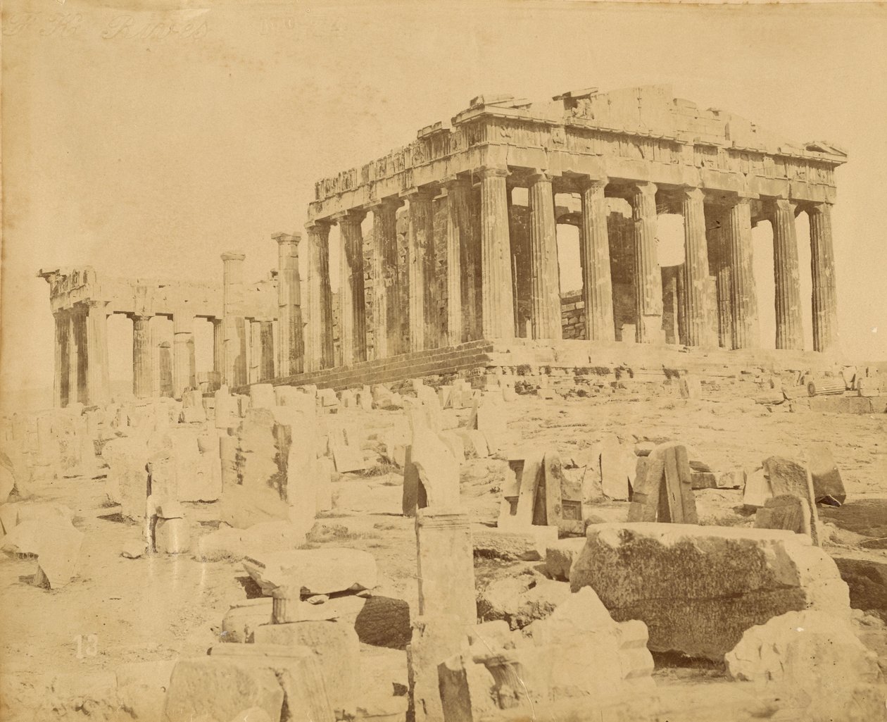 [A Parthenon szögletes nézete] alkotó: Unknown artist