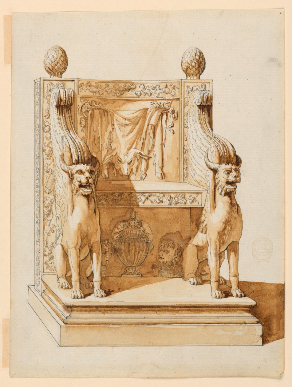 Antik szék Bacchic témákkal alkotó: Unknown artist
