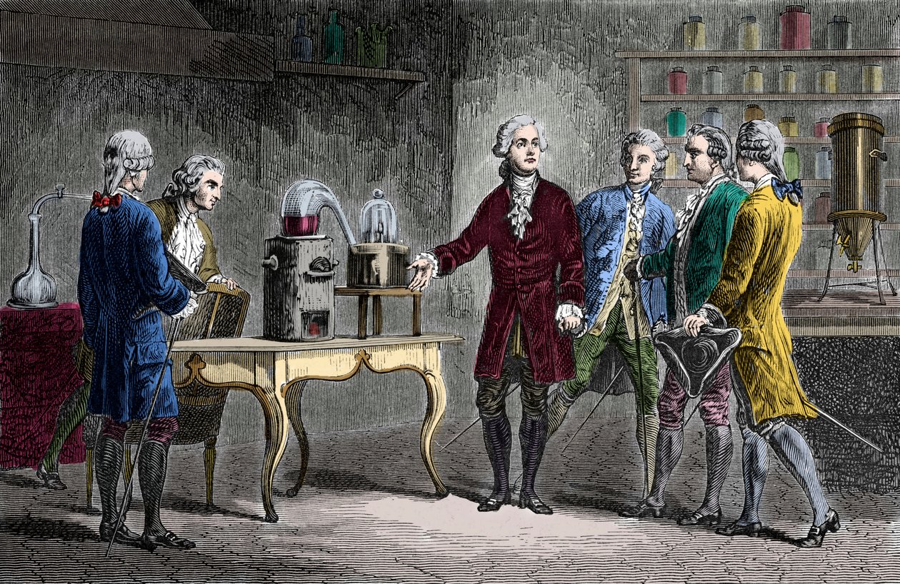 Antoine Laurent Lavoisier (1743-1894) végrehajtja a decomposition de l