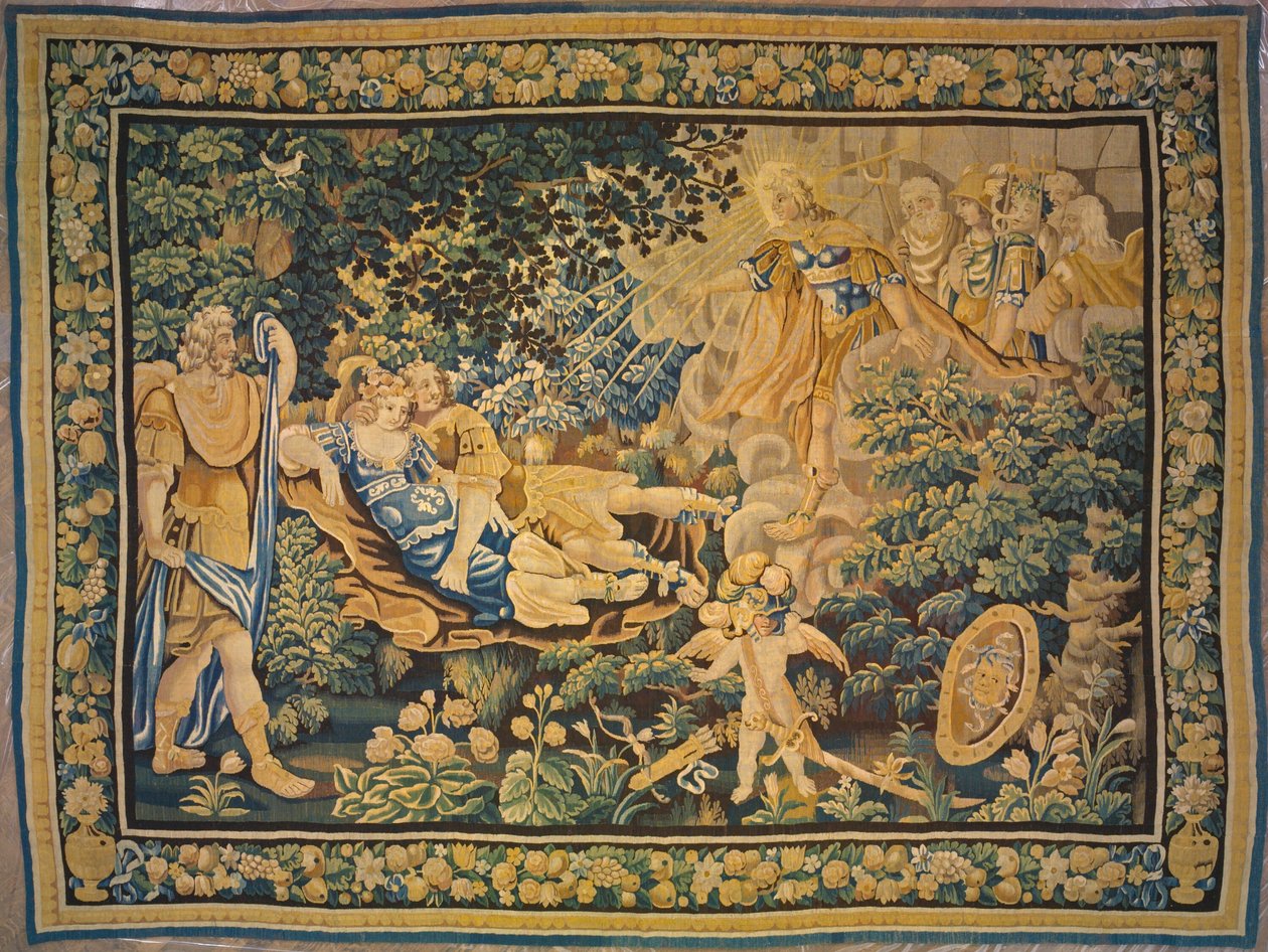 Apollón, amint Marsot és Vénuszt az olimposziak gúnyolódása elé állítja, Ovidius Metamorfózisai című művéből alkotó: Unknown artist