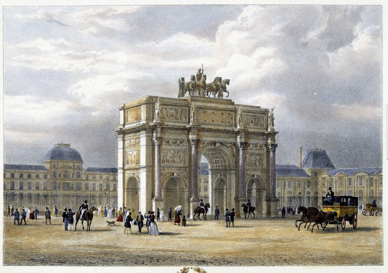Arc de Triomphe du Carrousel – litográfia, 1830 körül alkotó: Unknown artist