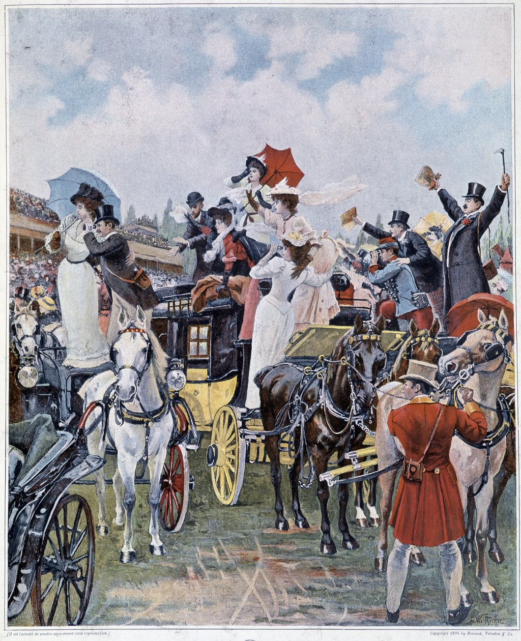 A versenyeken: a kedvenc érkezése alkotó: Unknown artist